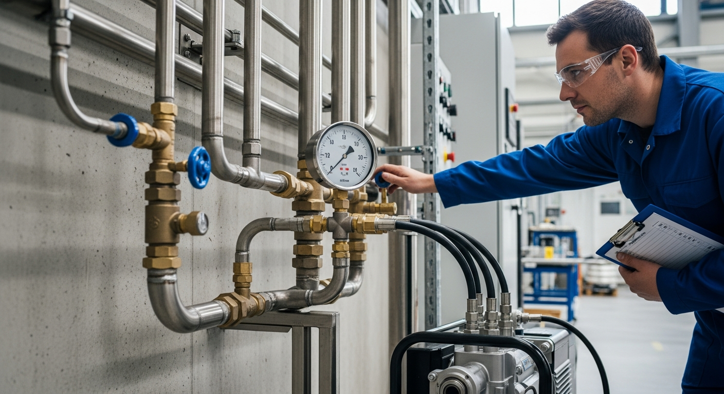 Test de pression pour circuits hydrauliques