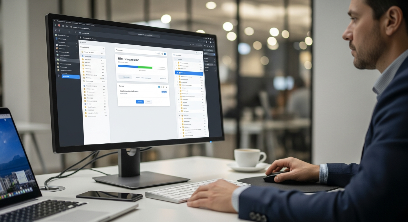 Komprimierung und Zusammenführung von Dateien