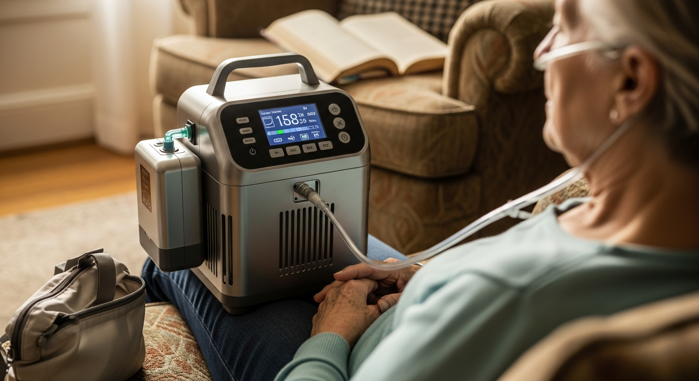 Efficiënte zuurstofvoorziening voor thuis en onderweg