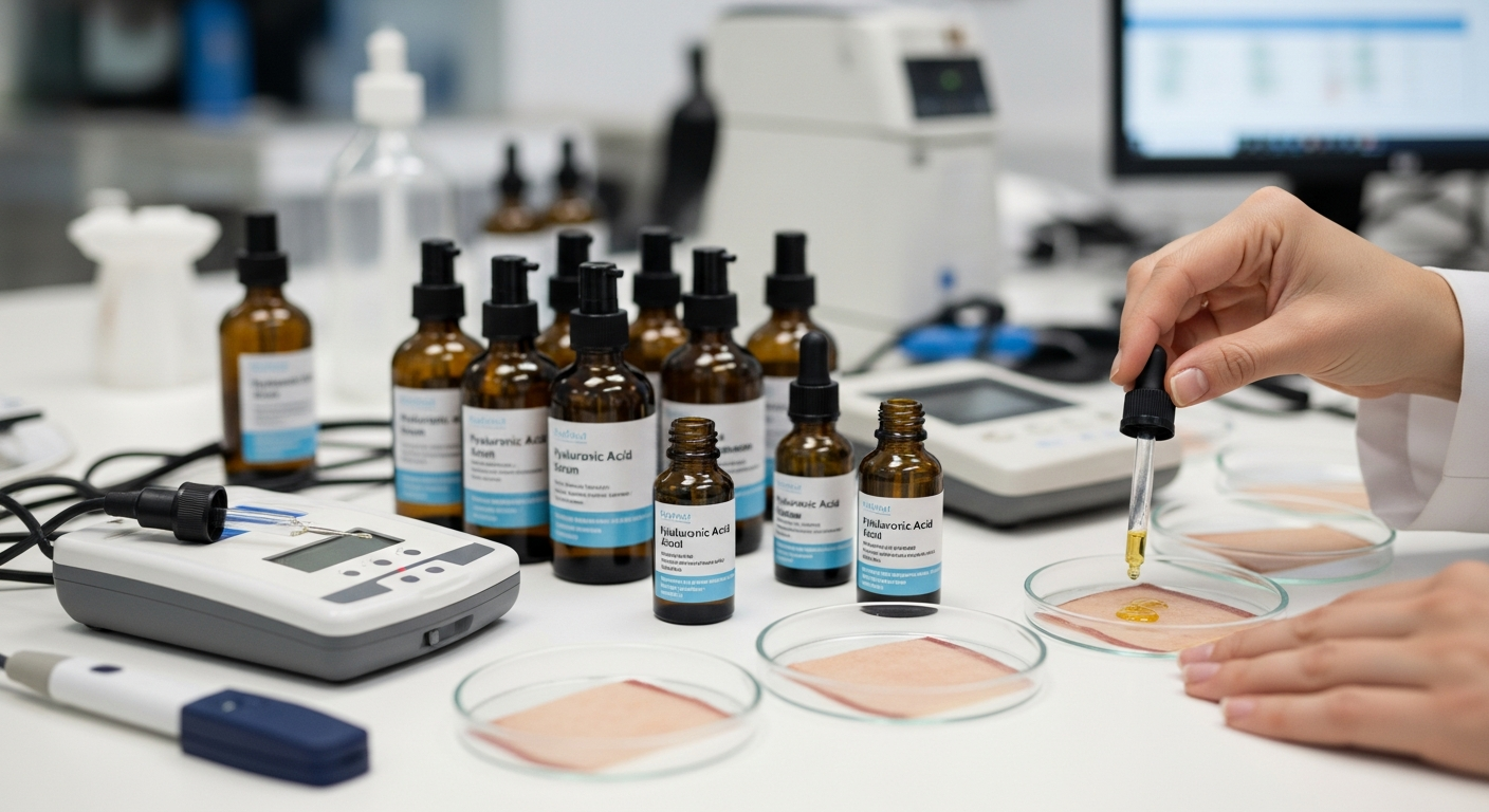 Hyaluronsäure-Seren im 12-Wochen-Test auf Feuchtigkeit und Elastizität