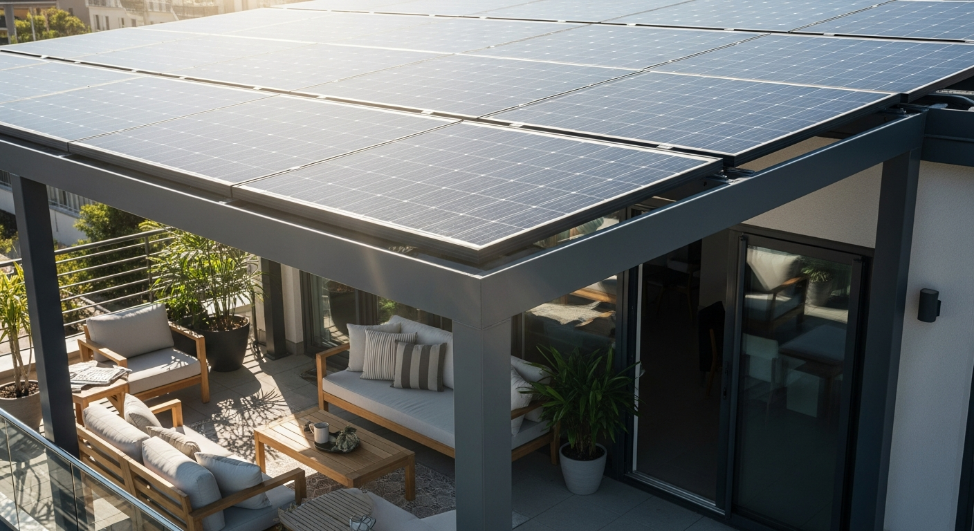 Geniet van uw terras met zonnekracht