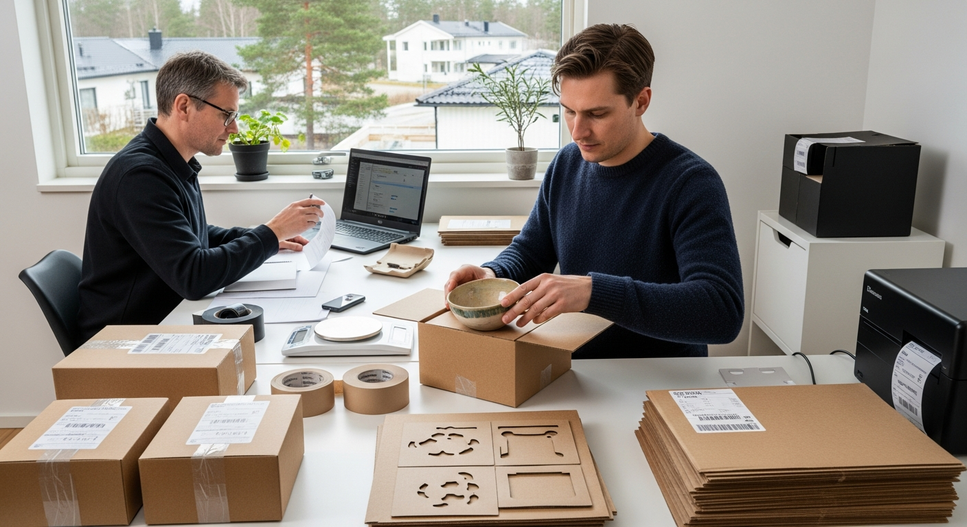 Förpackning hemifrån i Sverige: Struktur och arbetsflöden i branschen