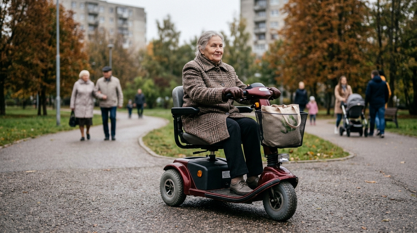 Elektrinis transportas senjorams ir judejimo laisve