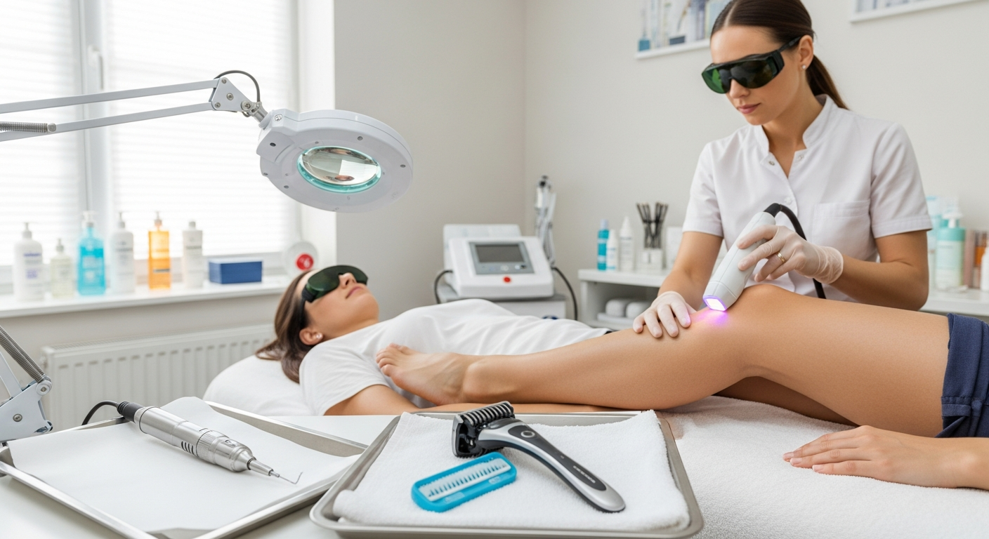 Srovnání technologií pro odstranění nežádoucích chloupků