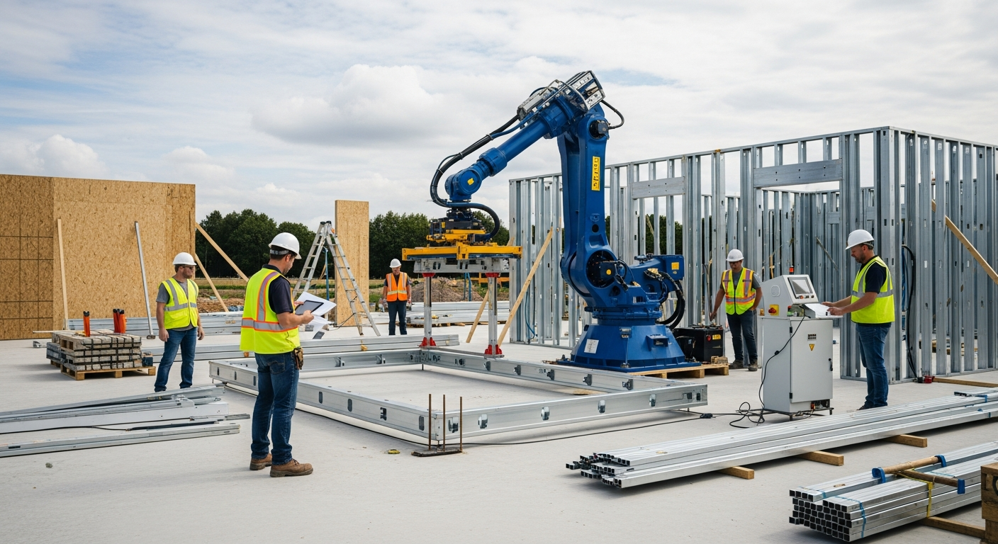 เทคโนโลยีการผลิตบ้านชั้นเดียวเพื่อความแม่นยำ