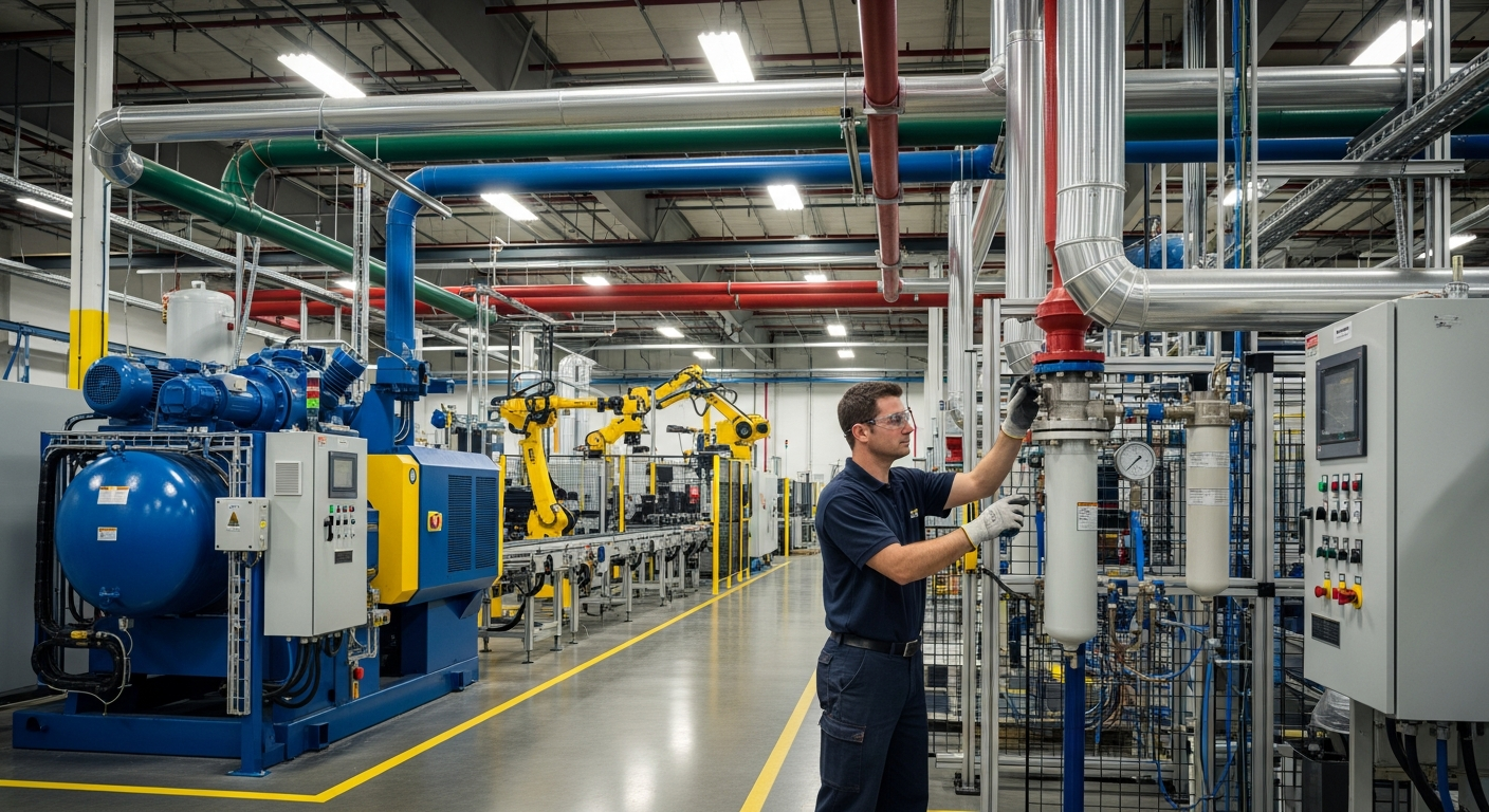 Redução de Desperdício em Sistemas de Ar Industrial