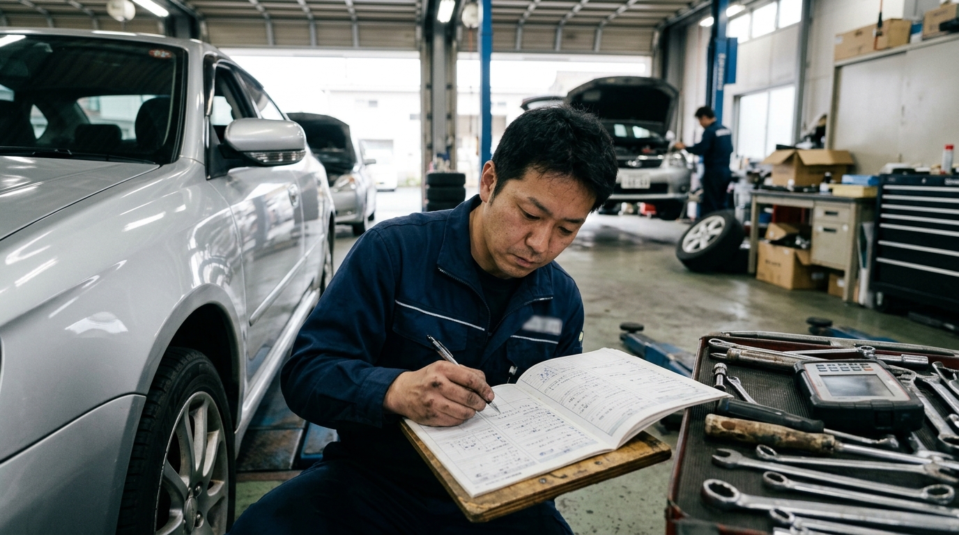 自動車の査定額を向上させるための点検と記録簿の重要性