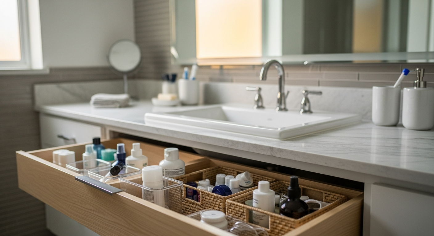 Optimisation du rangement sous le lavabo
