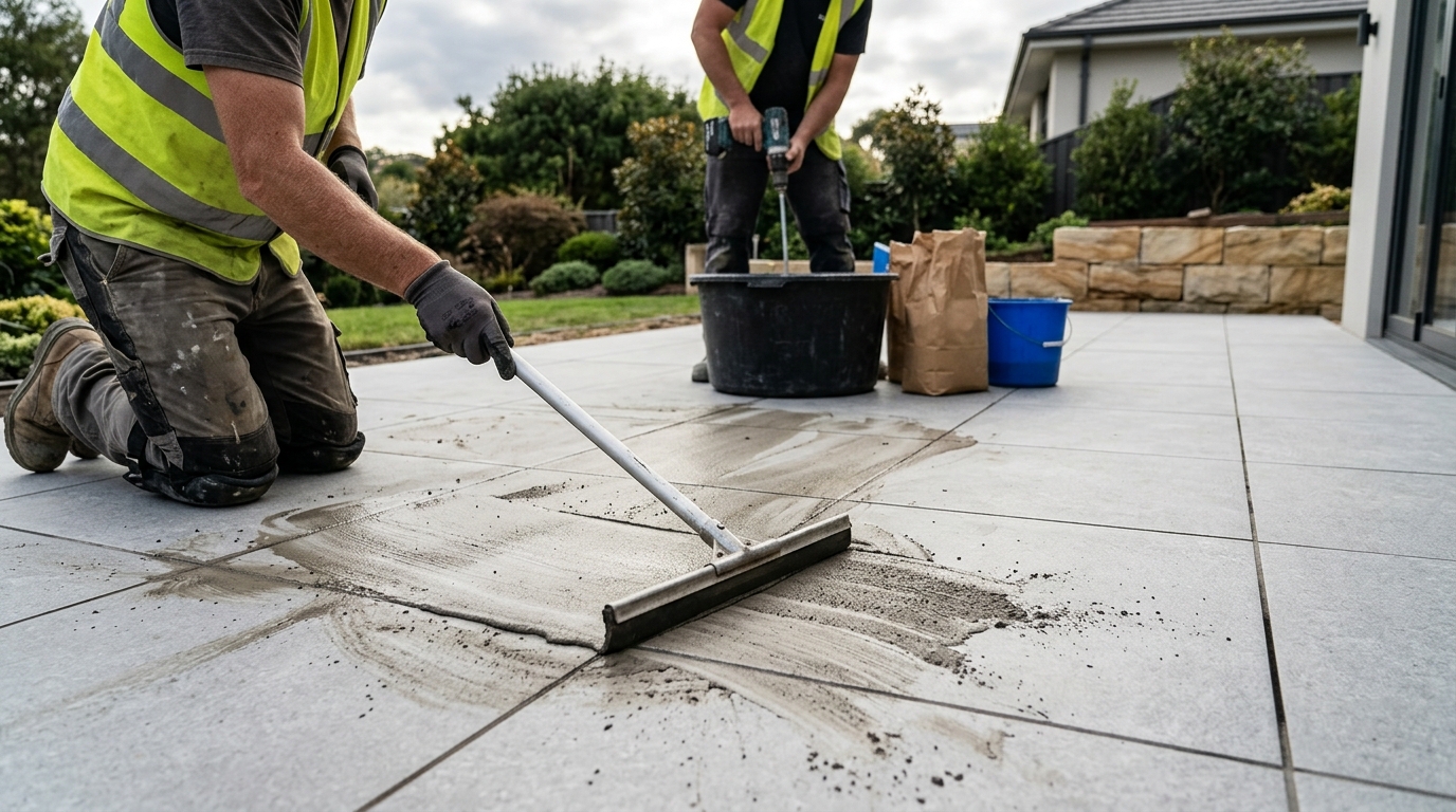 Up to 40% Faster Jointing from a Squeegee Method on a 45-Square-Metre Vitrified Deck