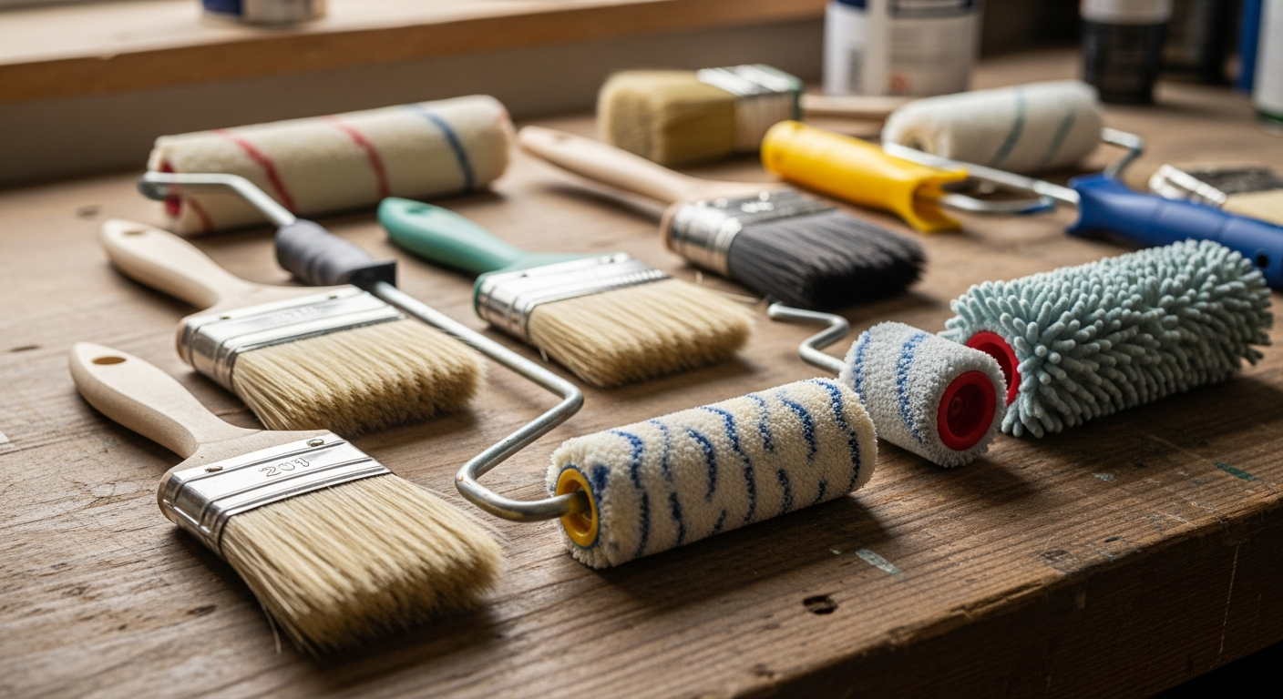 Materialunterschiede bei Borsten und Schaumstoffrollen