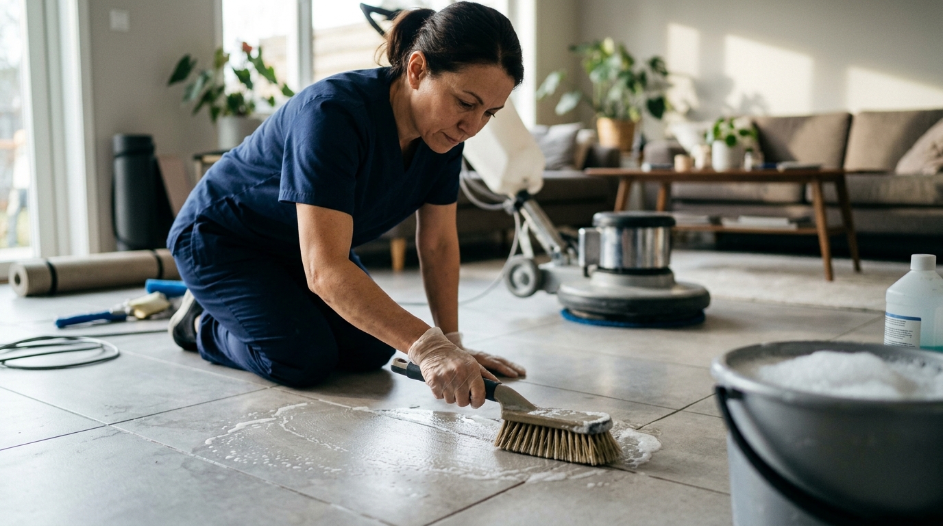 Kỹ thuật làm sạch sâu cho sàn gạch
