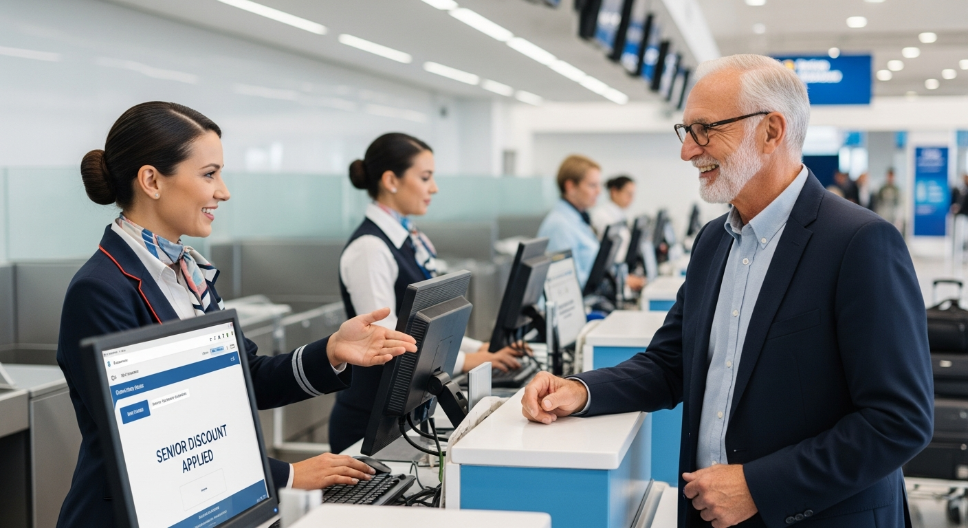 นโยบายส่วนลดบัตรโดยสารเครื่องบินสำหรับผู้โดยสารอาวุโส