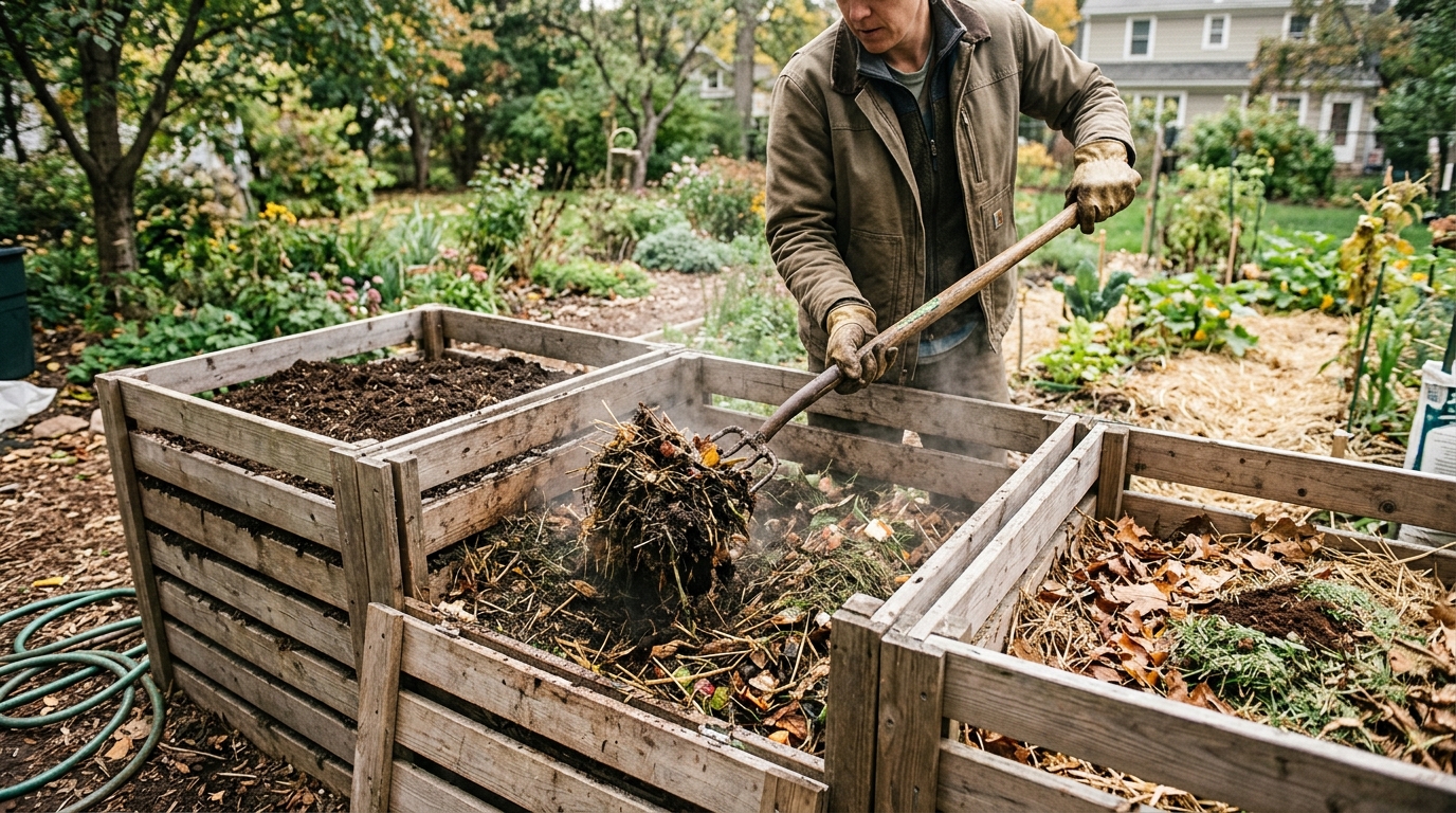 3 Bins of the Berkeley Method Yield Finished Compost in 18 Days at 60 Degrees