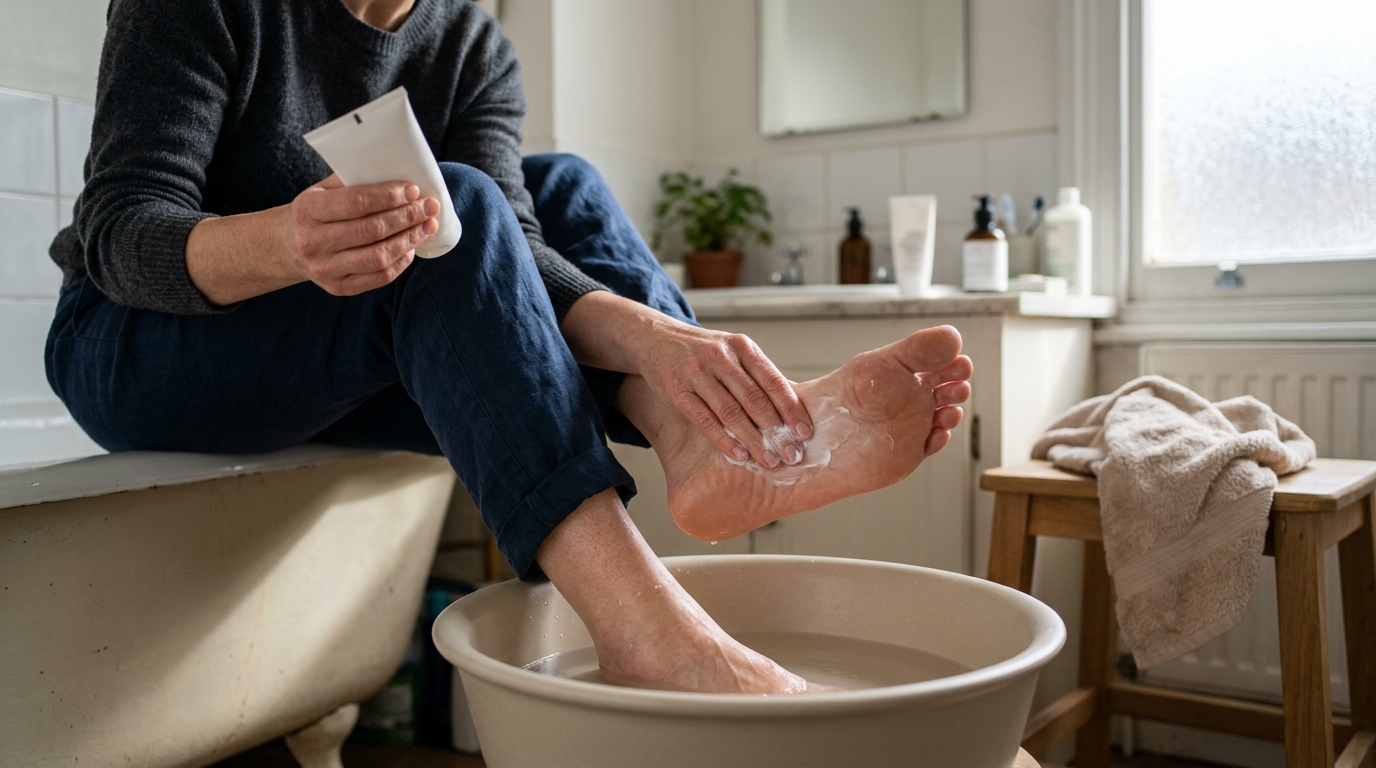 Cách giữ ẩm và làm mềm da chân khô ráp