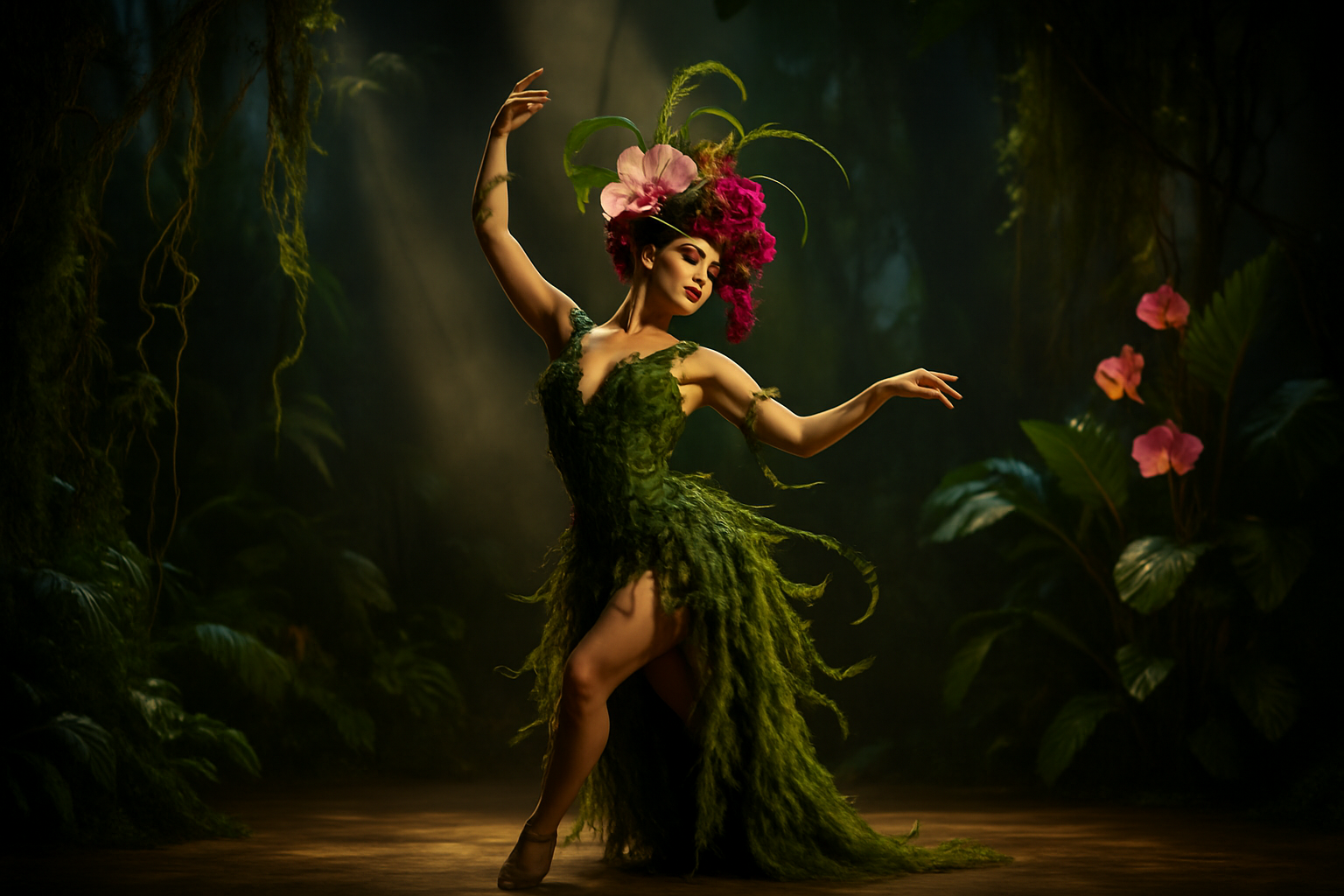 Botanical Burlesque: Nature's Sultry Stage