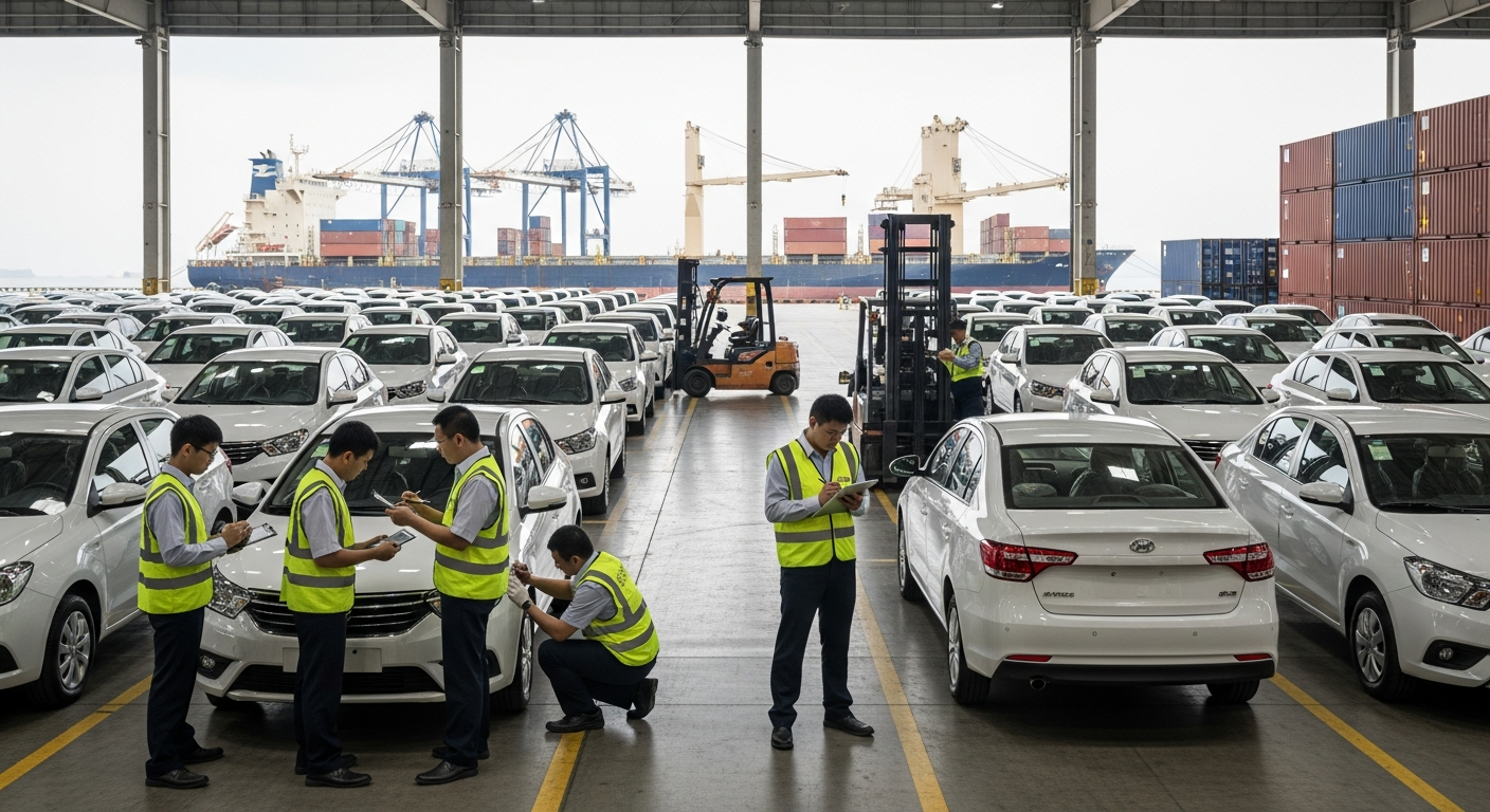 低価格な未使用車両の品質管理と国際取引のプロセス