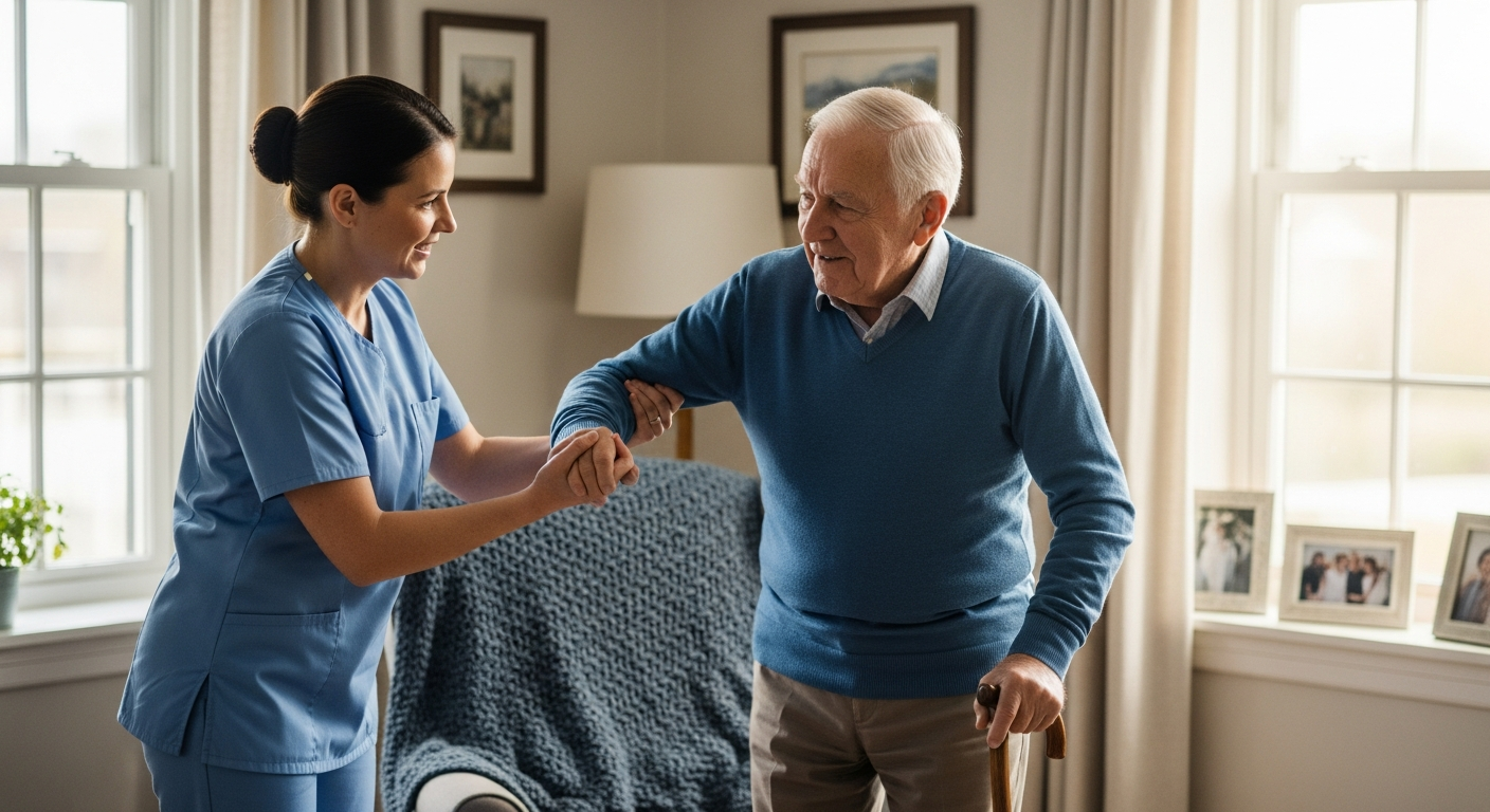 การจัดหาผู้ดูแลสำหรับผู้สูงอายุที่บ้าน