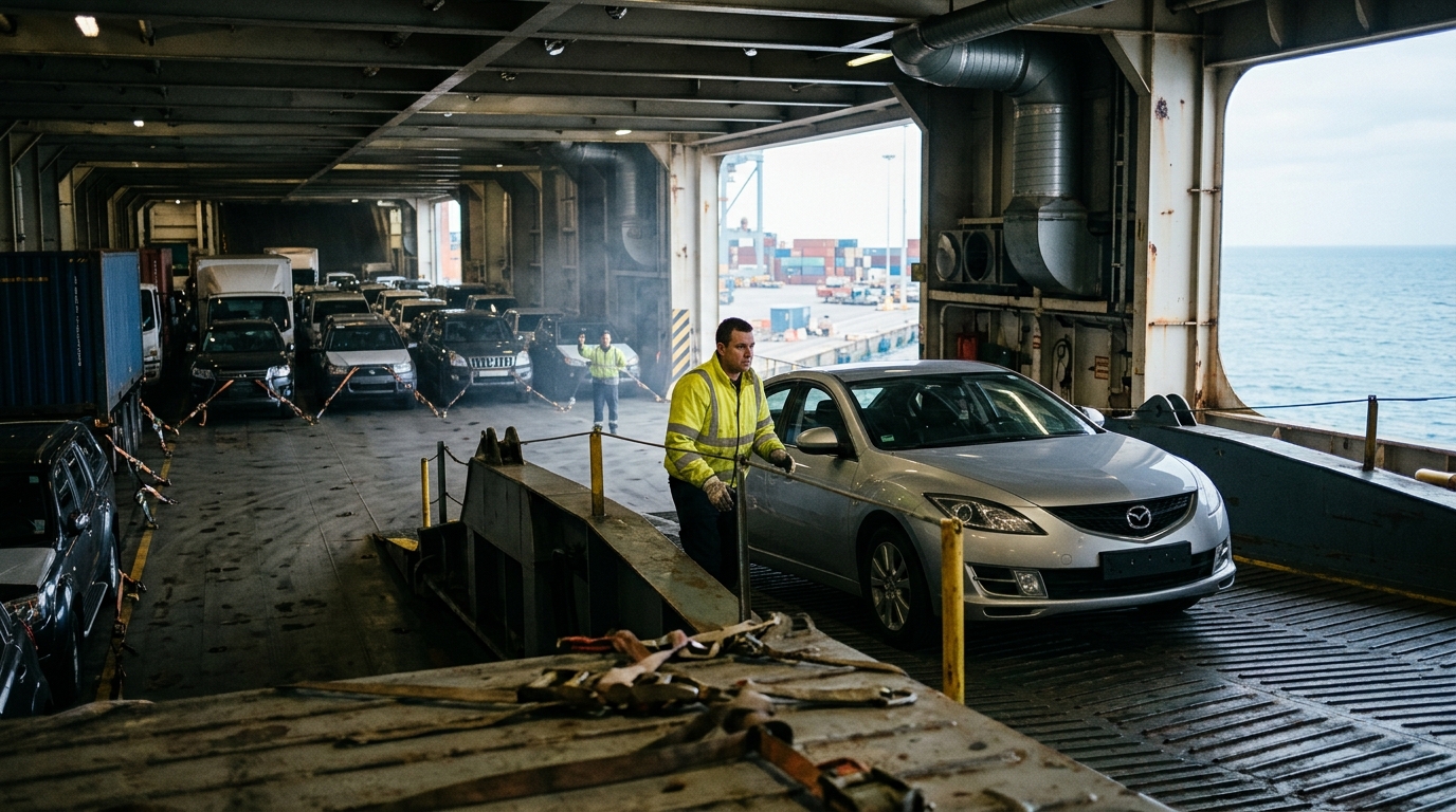 Darbo specifika gabenant automobilius visame pasaulyje