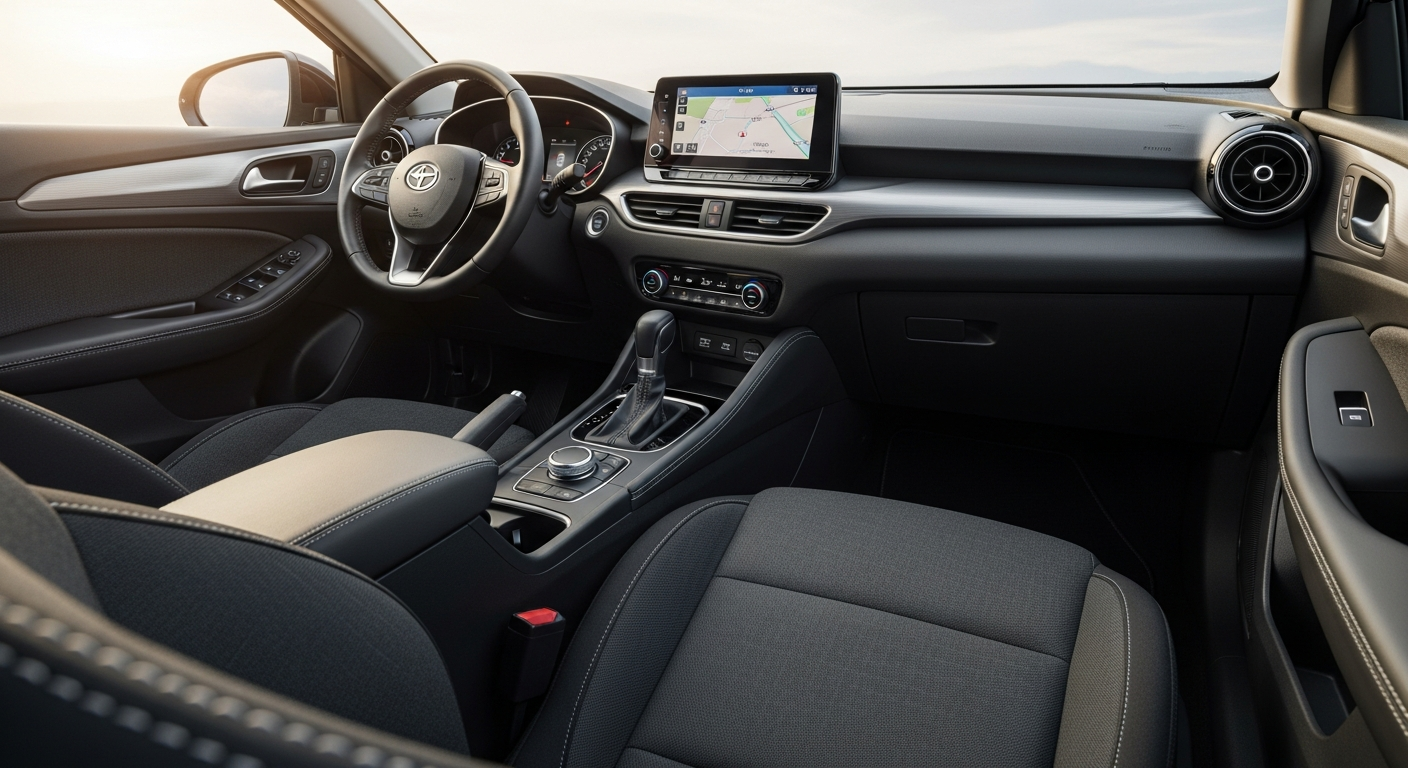 ພື້ນທີ່ພາຍໃນທີ່ສະດວກສະບາຍຂອງລົດຂະໜາດນ້ອຍ