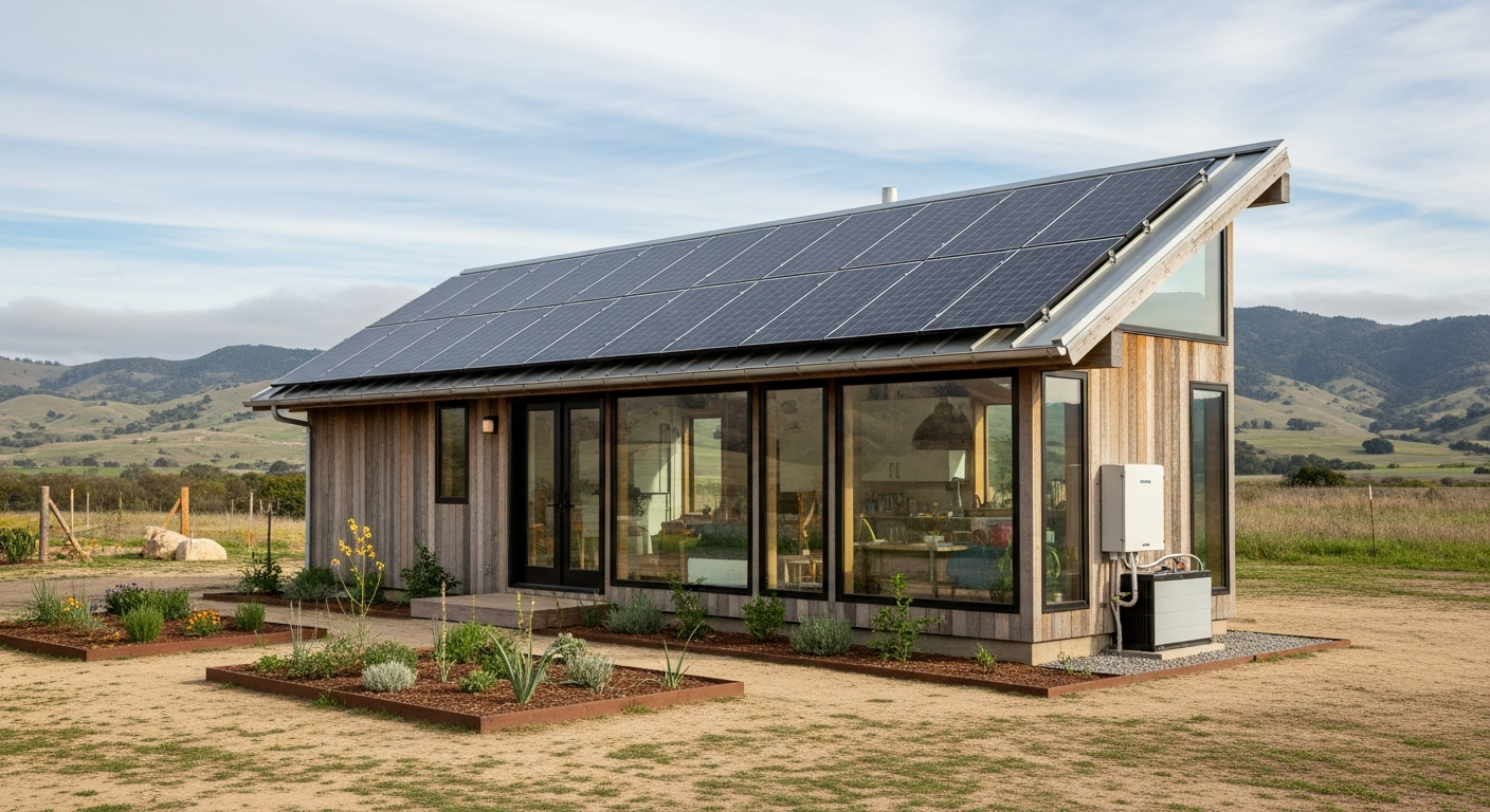 นวัตกรรมบ้านขนาดเล็กพร้อมระบบผลิตไฟฟ้า