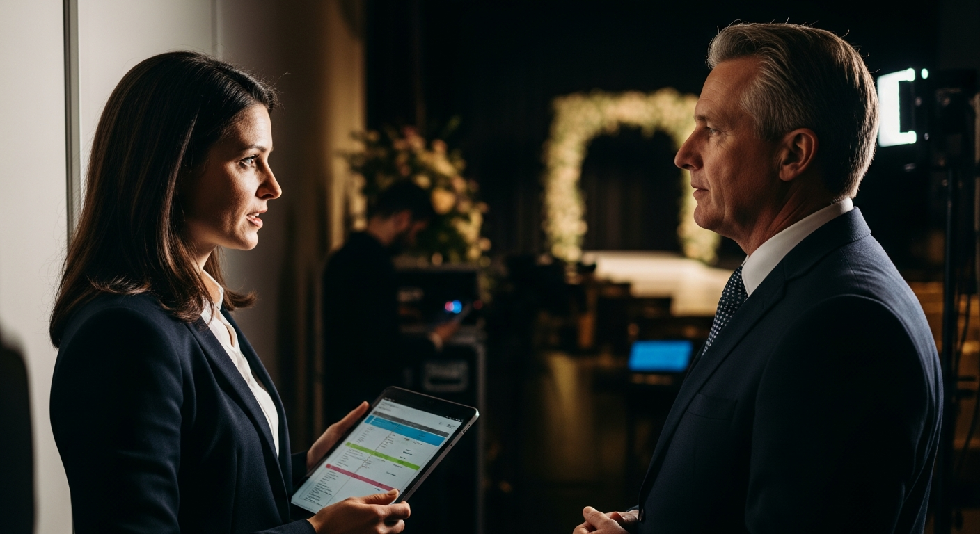 Komunikace s profesionálem před začátkem akce