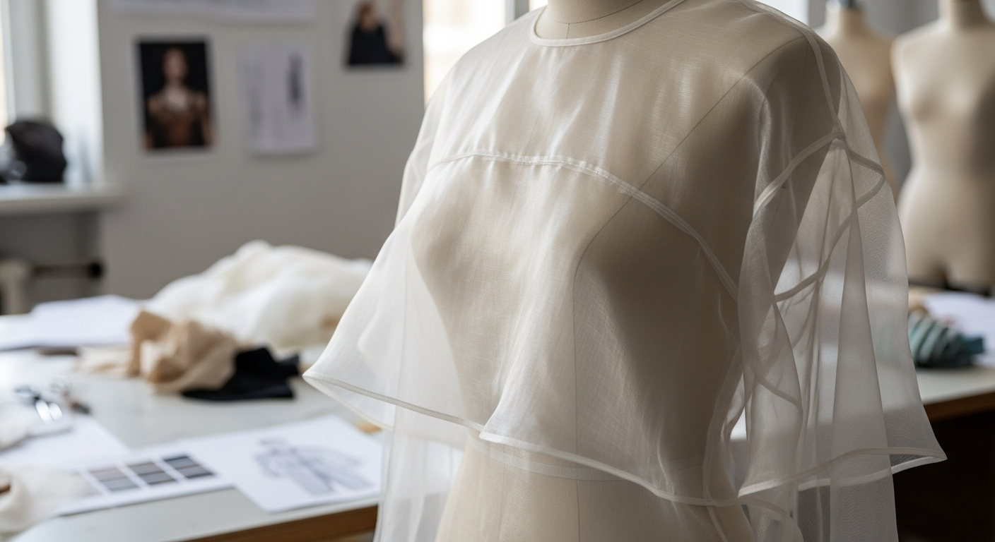 素材の軽やかさが魅力のシースルーウェア