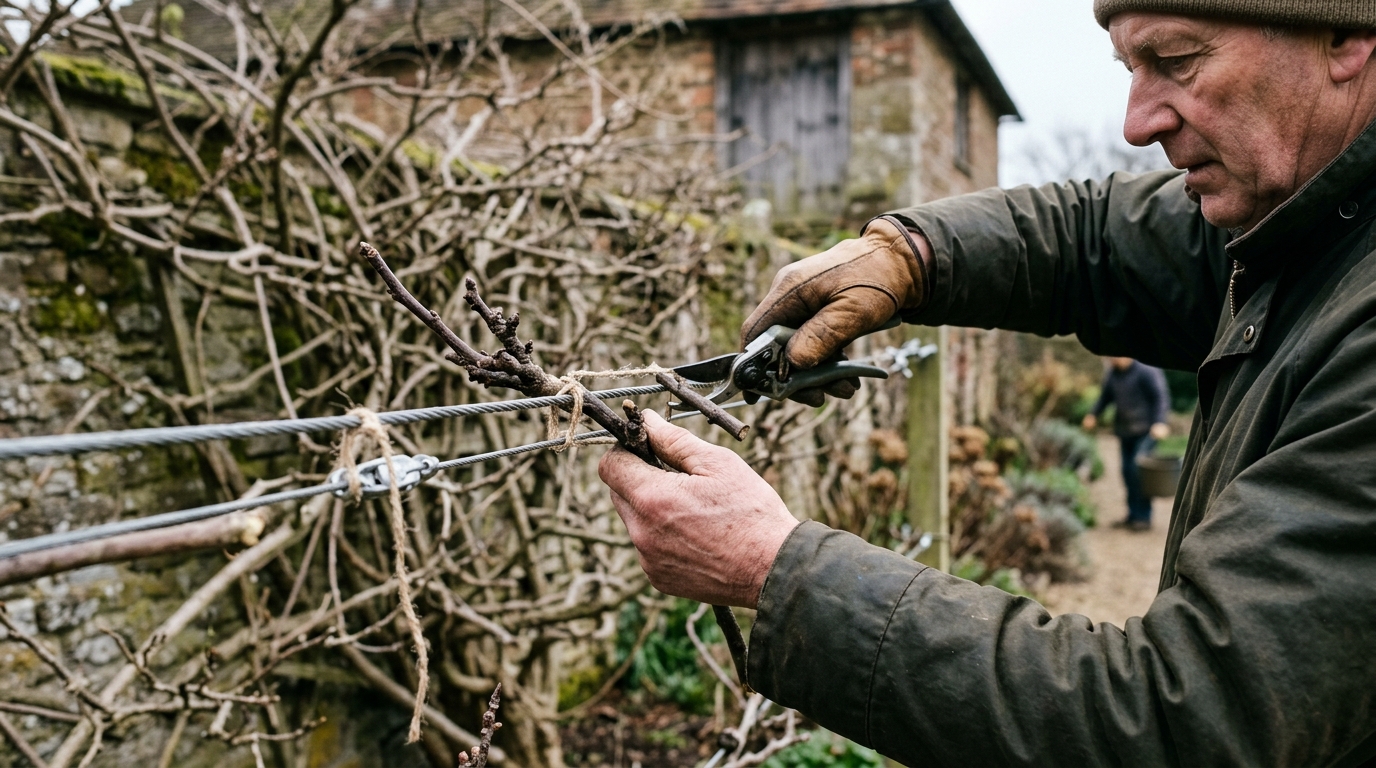 6-Centimetre Internodes Set on a Wisteria Floribunda Macrobotrys along Gripple Wire