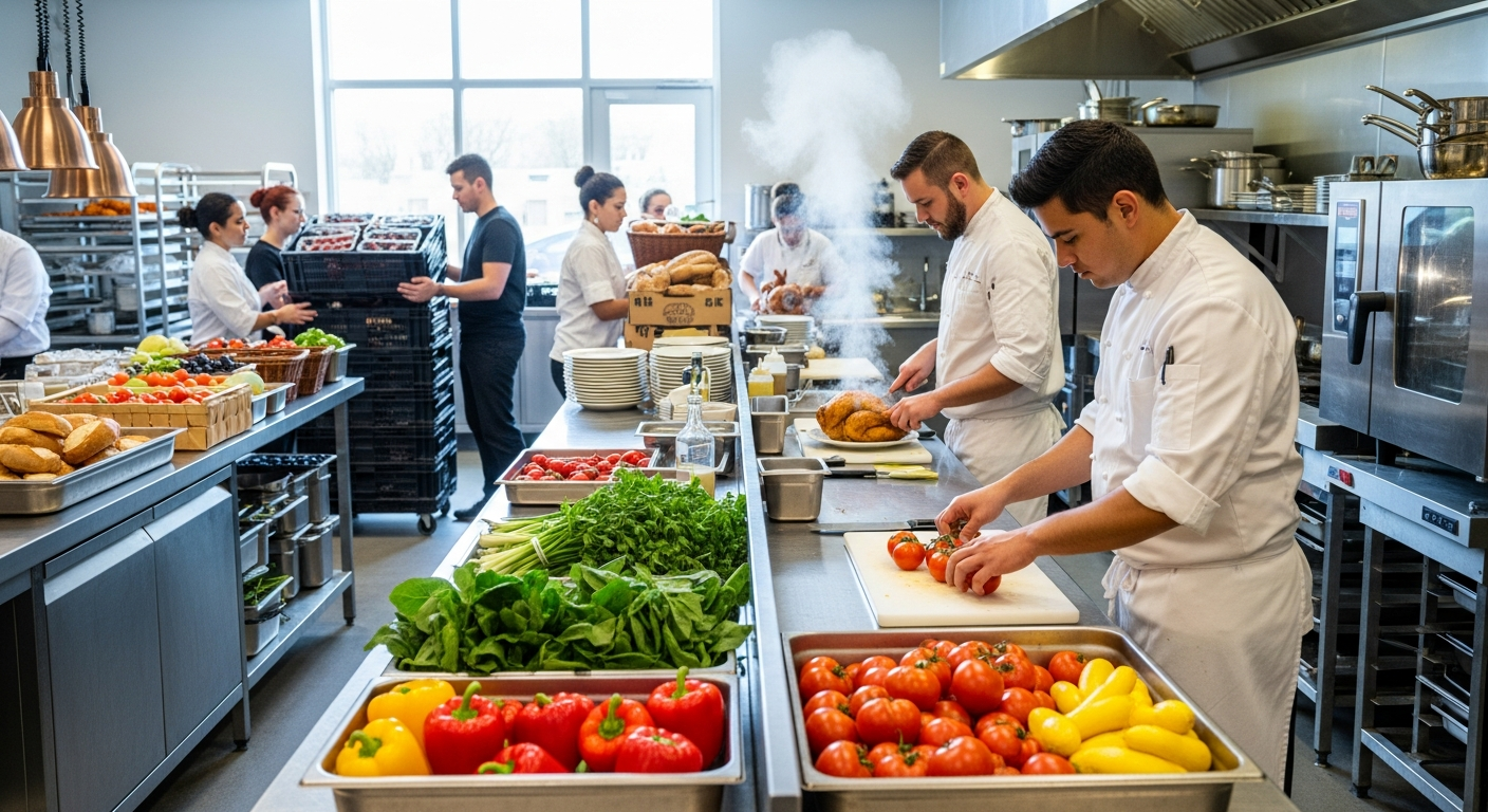 Φρέσκα συστατικά για το μενού της εκδήλωσης