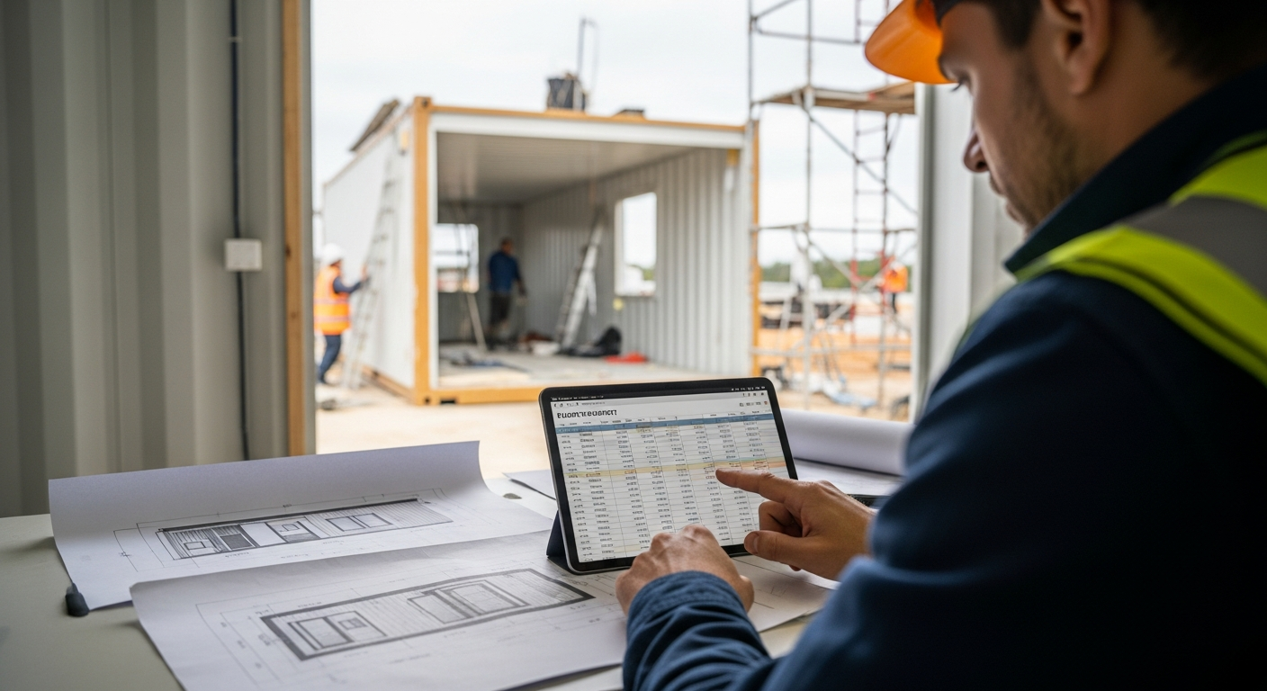 การคำนวณงบประมาณสำหรับการดัดแปลงตู้คอนเทนเนอร์สำเร็จรูป