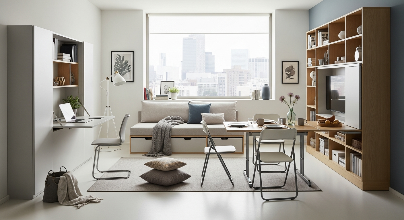 Μεγιστοποιήστε τον χώρο με έξυπνα και λειτουργικά έπιπλα.