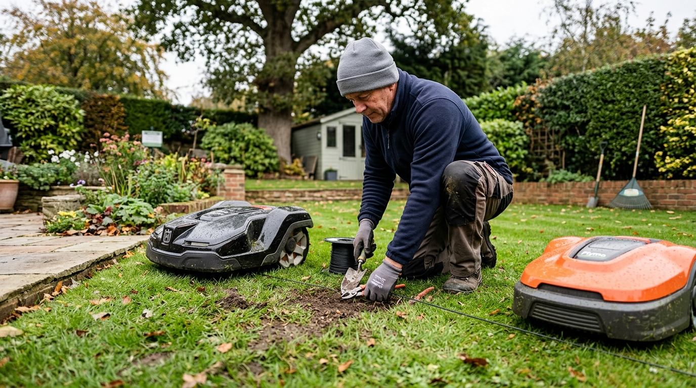 Flymo EasiLife 350 vs Husqvarna Automower 305 for a 400-Square-Metre Garden