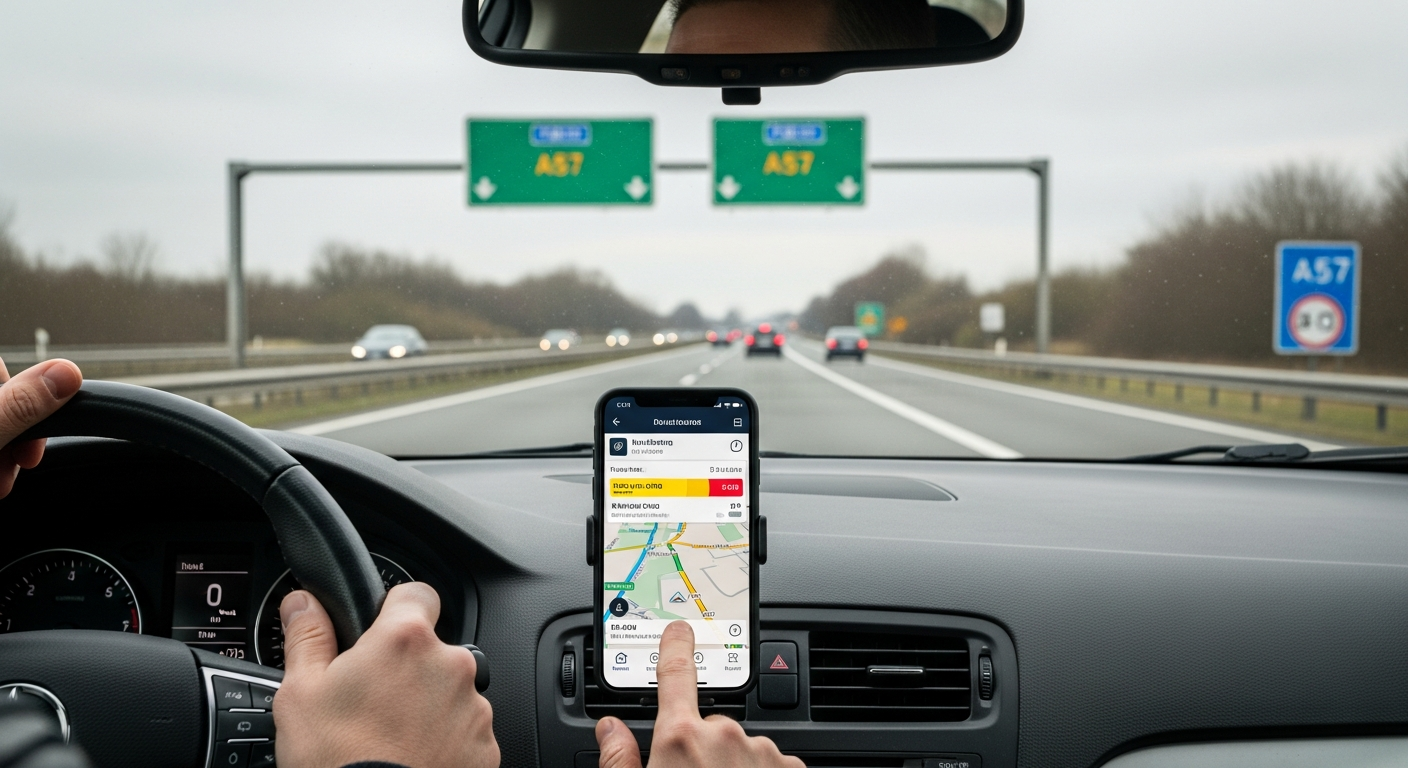 Planeje sua rota e receba atualizações de trânsito para a A57