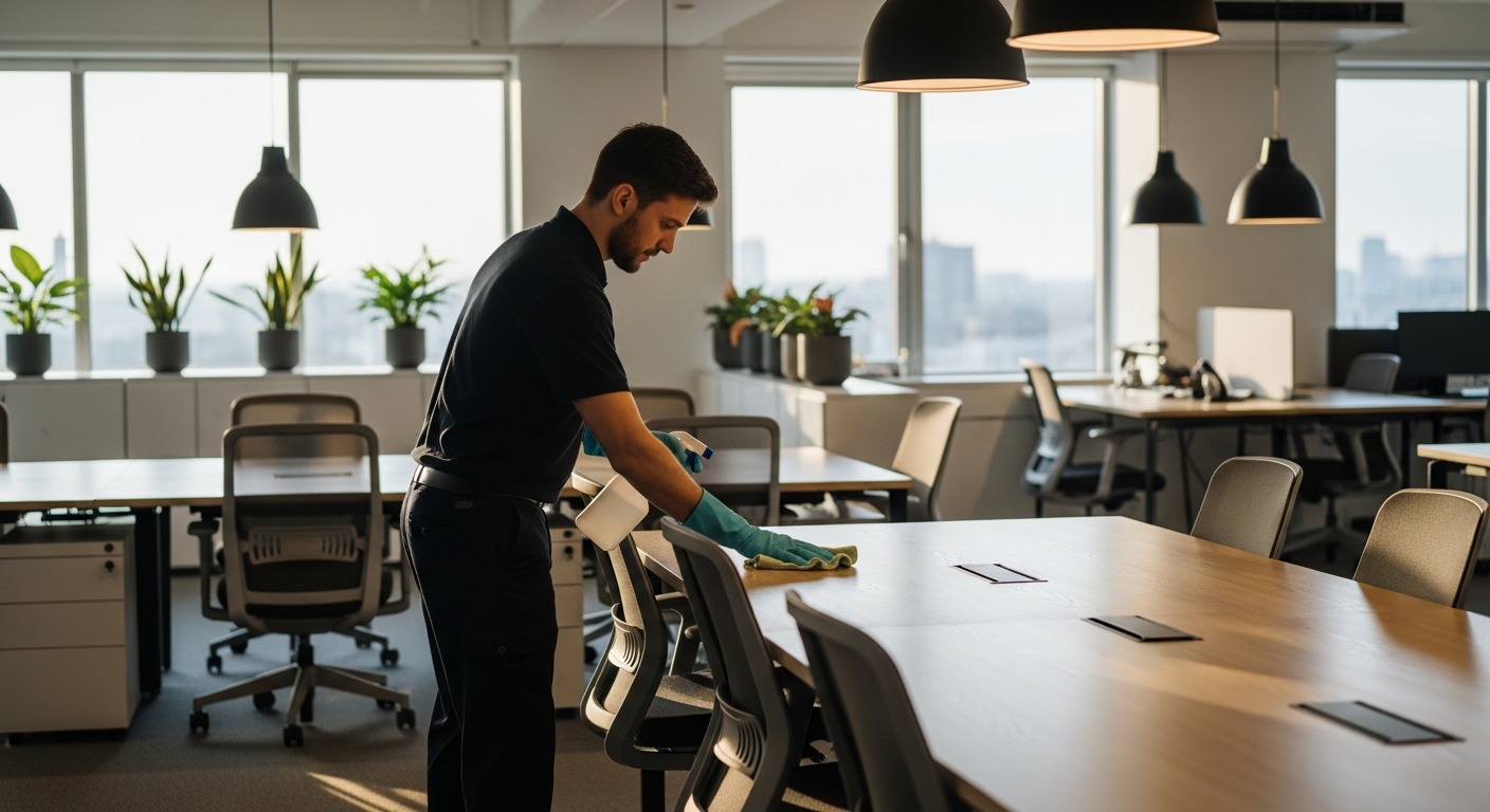 Työtilojen siivous: Tehokkuus ja laatu