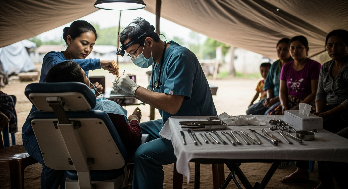 La labor humanitaria de los profesionales de la salud oral