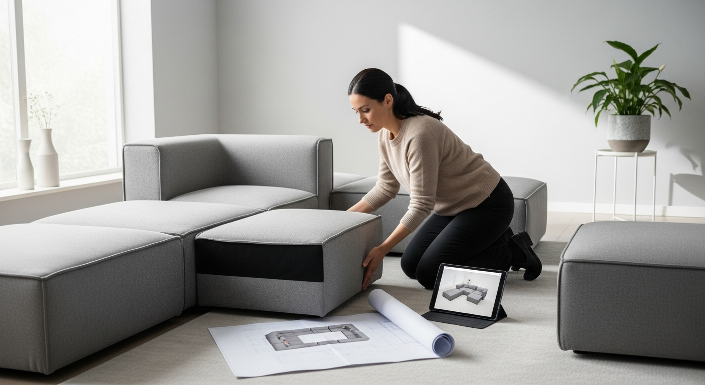 Ghid pentru integrarea mobilierului modular în design.