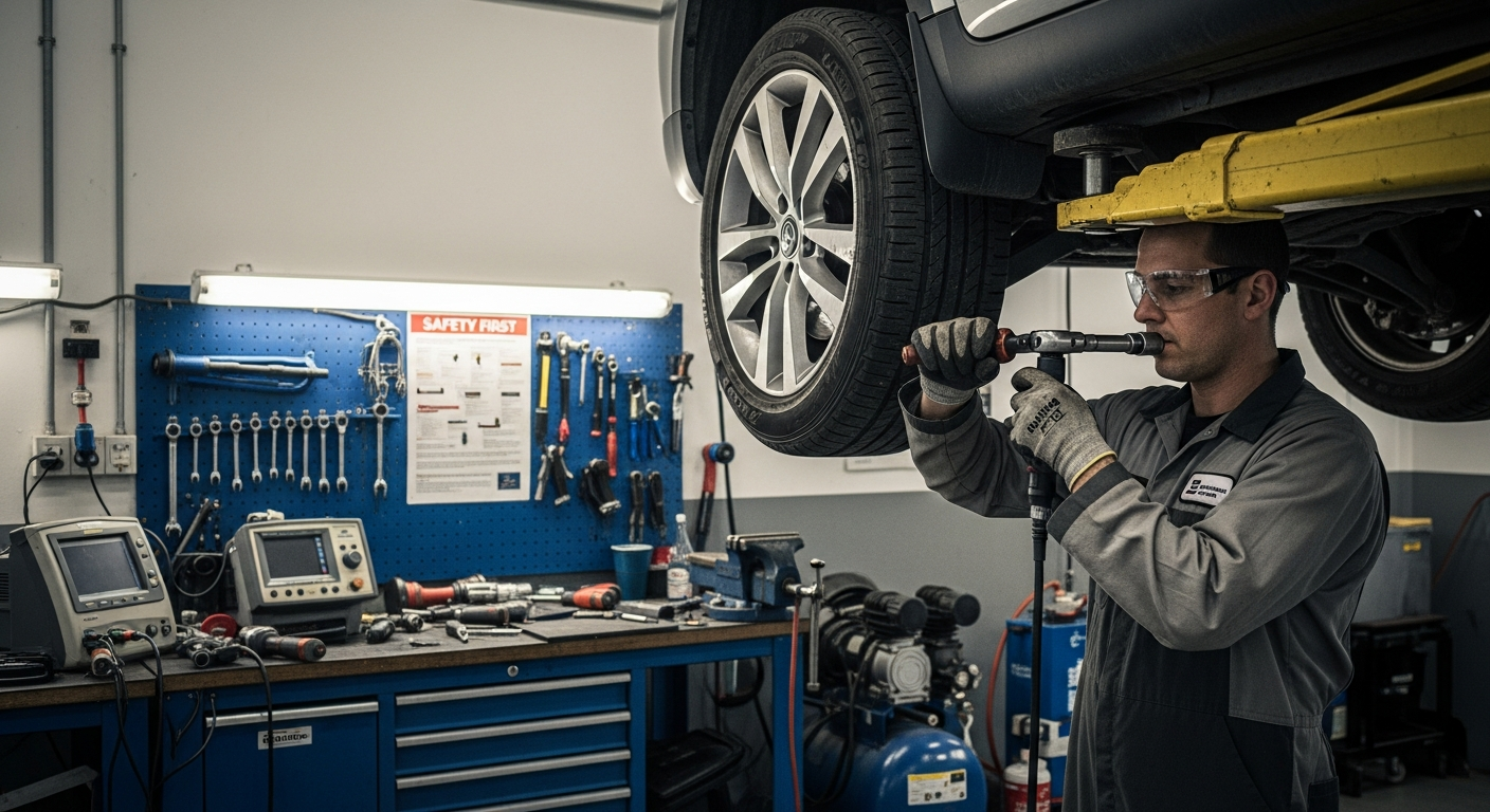 Säkerhetsprotokoll vid fordonsreparation