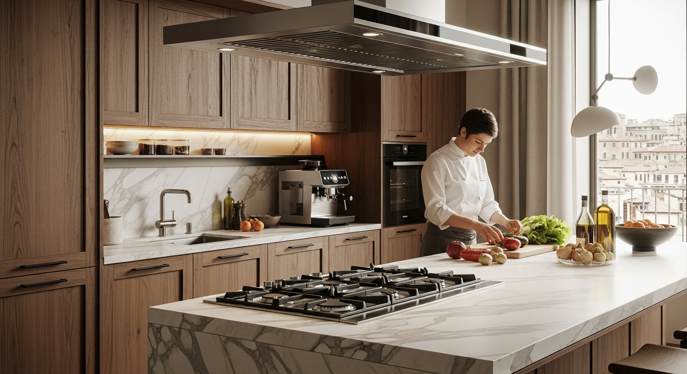 Ο αντίκτυπος της ιταλικής αισθητικής στις κουζίνες παγκοσμίως.