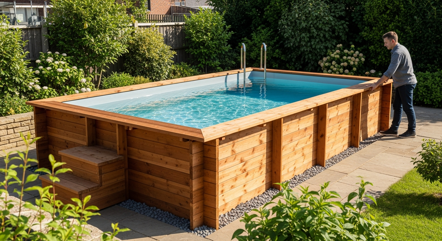 Materialien für langlebige freistehende Gartenpools