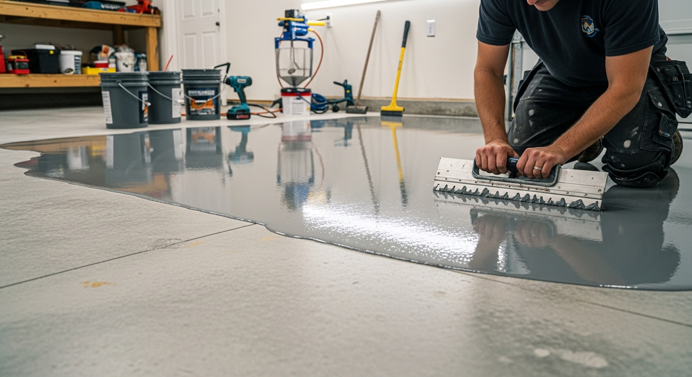 วัสดุเคลือบพื้นโรงรถ: คุณสมบัติของอีพ็อกซี่