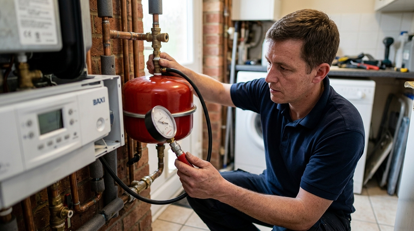 3 Bar Expansion Vessel Fault Traced on a Baxi Duo-Tec with a Rothenberger Gauge