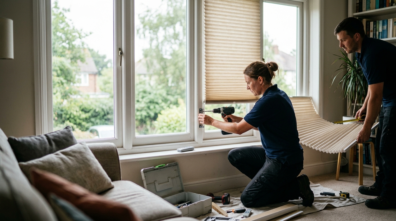 Up to 40% Less Solar Gain from Luxaflex Duette Shades on a West-Facing Lounge