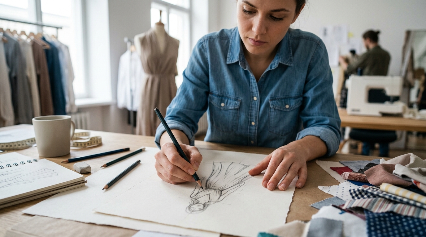 Cara Belajar Menggambar Sketsa Pakaian Dasar