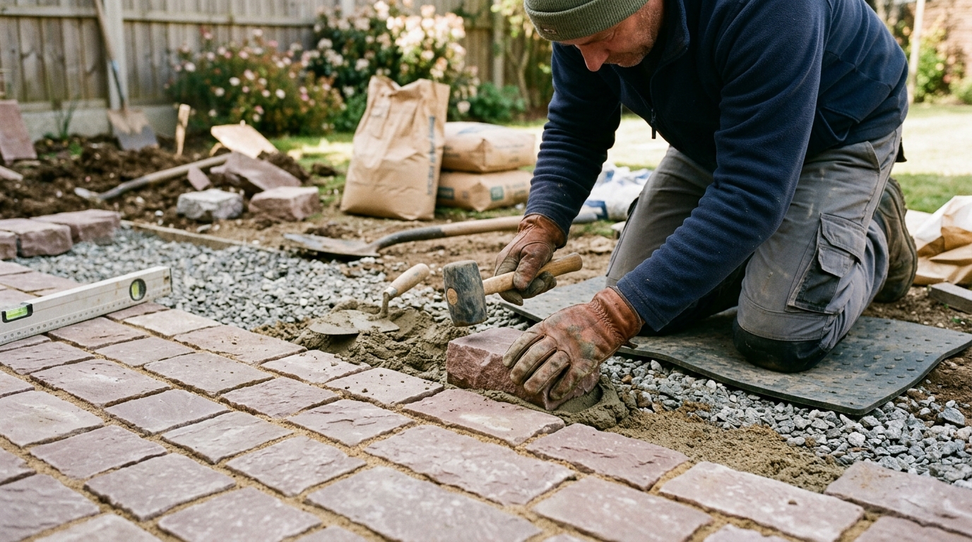 Lay a Brick-Bond Patio With Marshalls Fairstone Setts in 9 Steps for a Crisp Pattern