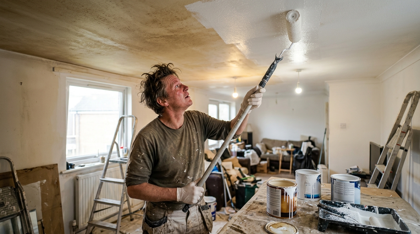 Coverstain vs Bulls Eye 123 for Priming a Nicotine Stained Ceiling in a Rental Flat
