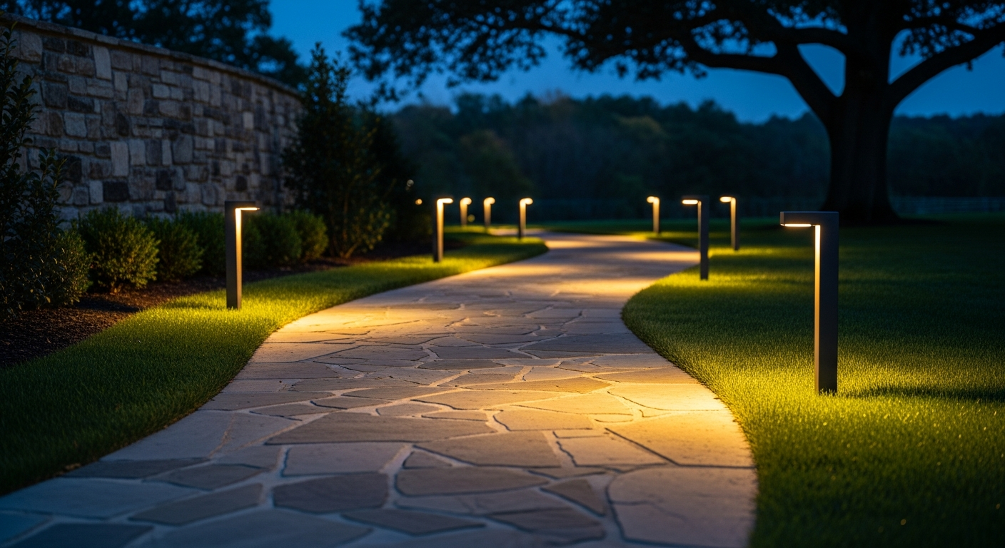 Iluminación funcional para senderos exteriores