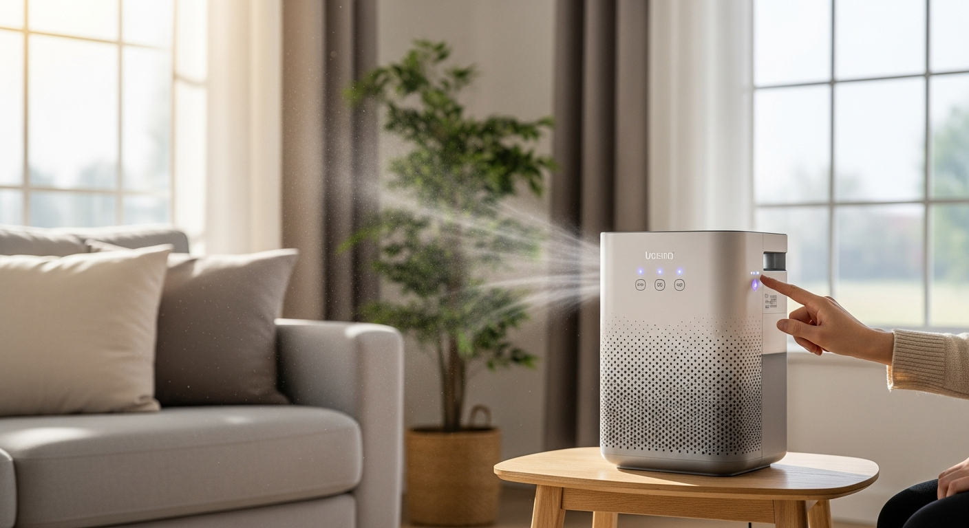 Eenvoudig stof en pollen uit de lucht filteren