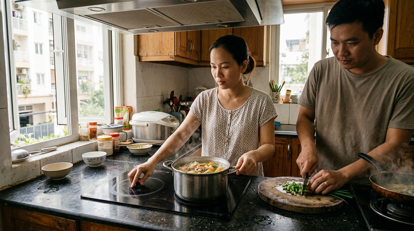 Lua chon cong nghe nau an phu hop nhu cau
