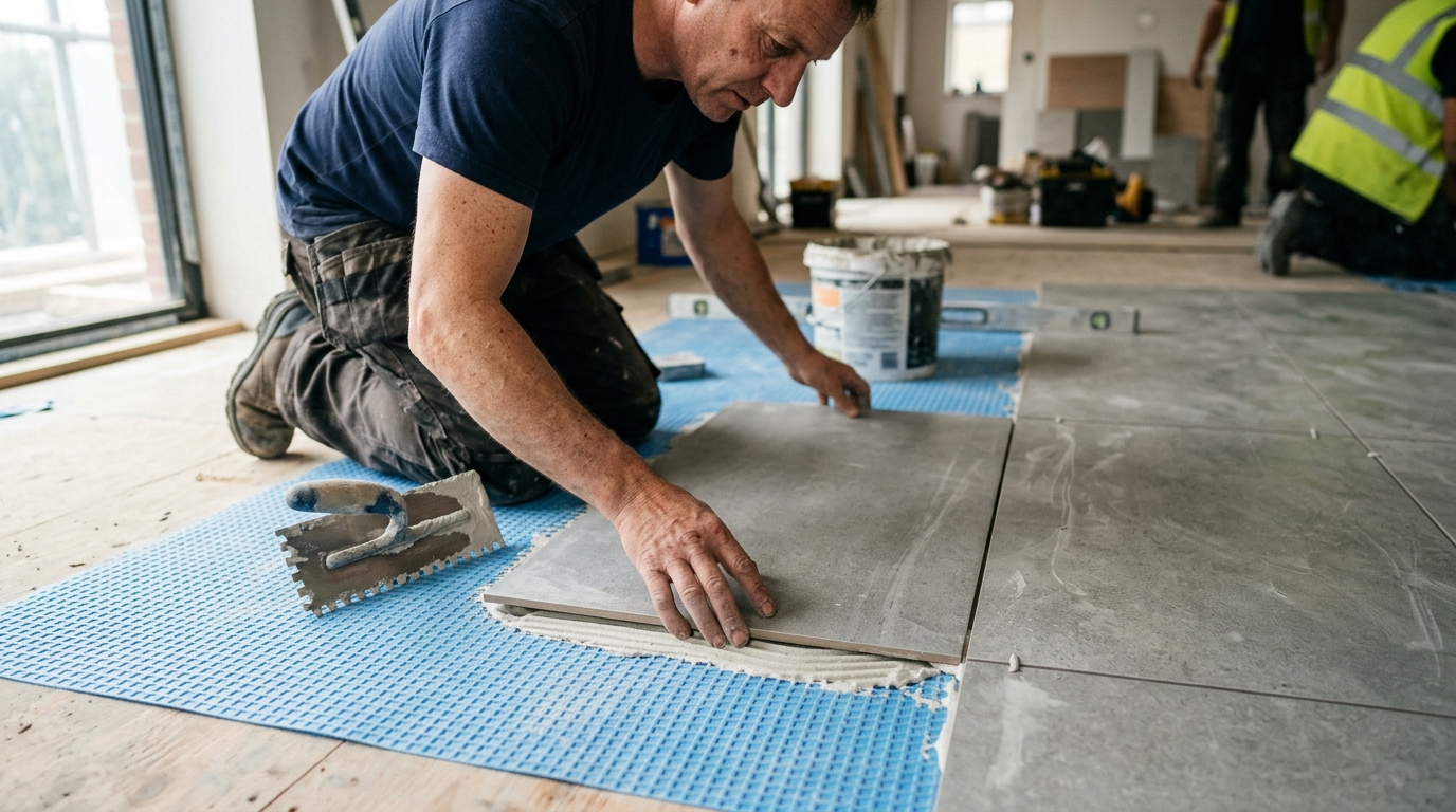 3mm Deflection Bridged by a Dural Durabase CI Plus Membrane Under Large Format Tiles