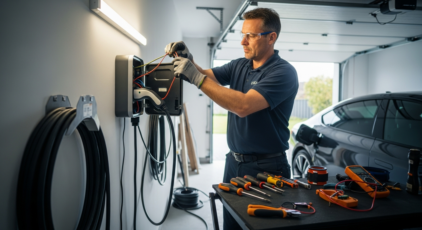 Instalacja punktu ładowania dla samochodów elektrycznych