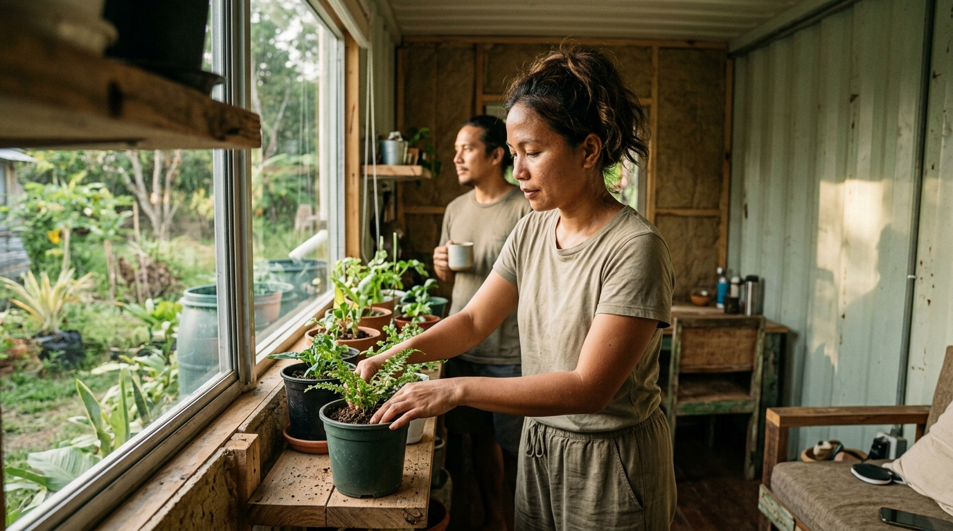 Sustentableng Pamumuhay sa Bakal na Tirahan